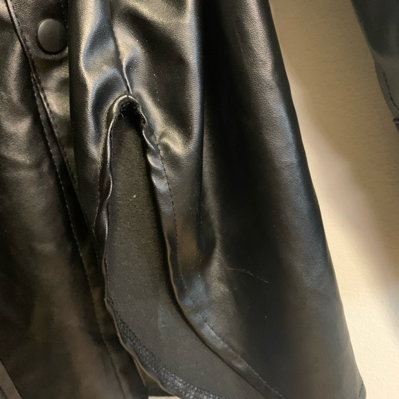Black PU Faux Leather Jackets #163 - Picture 8 of 13